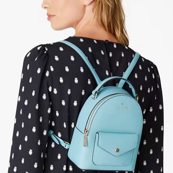Kate Spade Schuyler Mini Backpack Smoky Blue - Picture 9 of 12